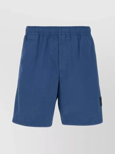 Stone Island Shorts Elasticated Waistband Patch Pockets