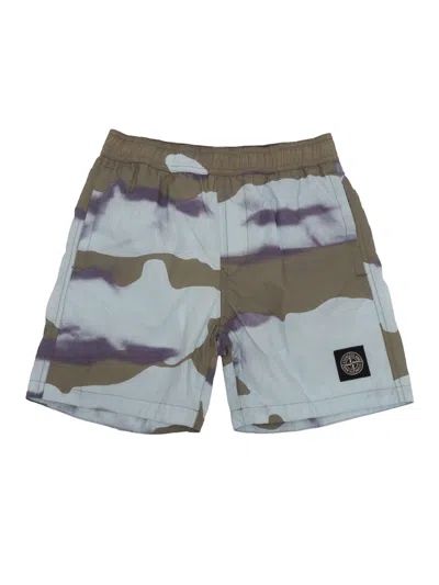 Stone Island Kids' Shorts In Green