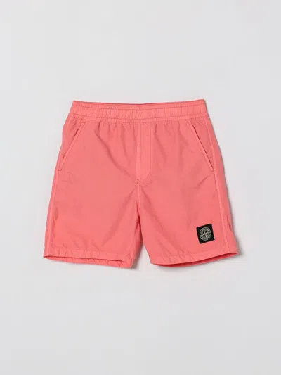 Stone Island Kids' ショートパンツ  Junior ボーイ カラー ピンク In Pink