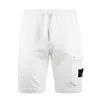 Stone Island White Cargo Bermuda Shorts With Pockets And Drawstring Waistband In White