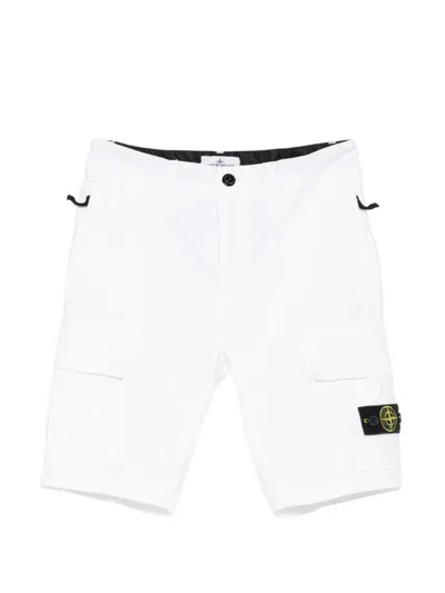 Stone Island Kids' Shorts In White