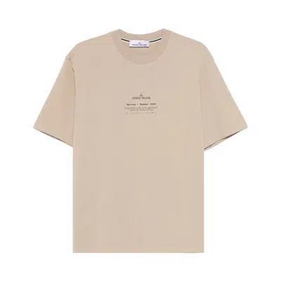 Pre-owned Stone Island Short-sleeve T-shirt 'desert' | Tan | Men's Size Xl In Brown