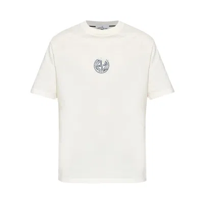Pre-owned Stone Island Short-sleeve T-shirt 'ivory' | Cream | Men's Size L