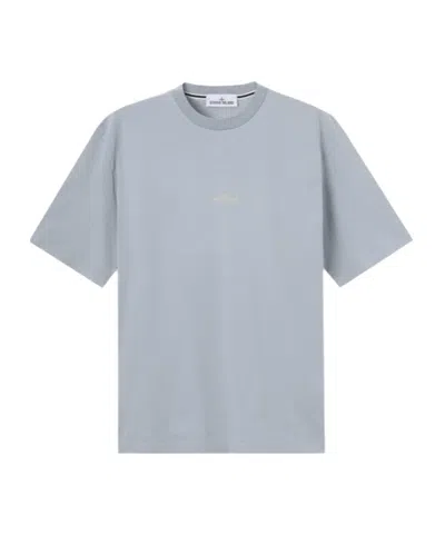Stone Island Logo-print Crew-neck T-shirt In Blue