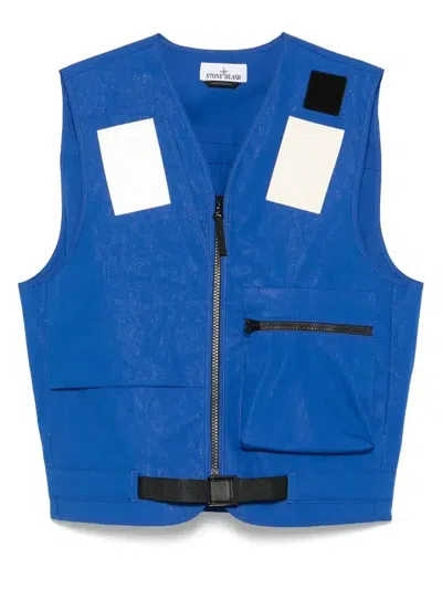 Stone Island S.i. Marina Vest In Blue