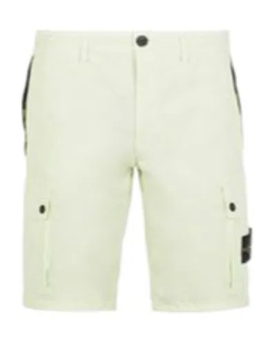 Stone Island Side Logo-patch Bermuda Shorts In Green