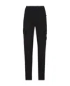 Stone Island Side Logo-patch Detail Trousers In Black