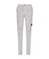 Stone Island Side Logo-patch Detail Trousers In White