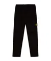Stone Island Side Logo-patch Trousers In Black