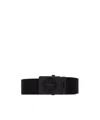 Stone Island Signature Compass-motif Belt In Black