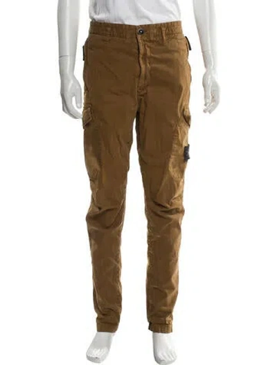 Pre-owned Stone Island Signature Logo Cargo Pants In Brown