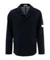 Stone Island Single-breasted Casual Jacket In Blue