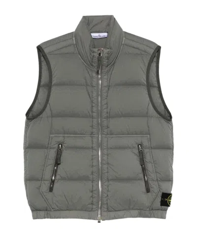 STONE ISLAND QUILTED ZIP-FRONT VEST
