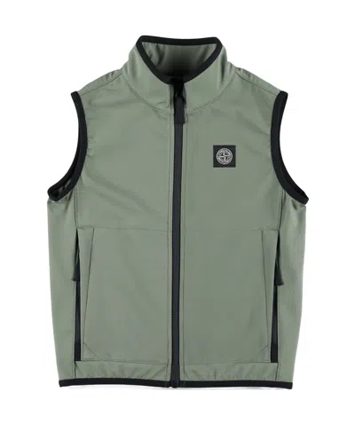 Stone Island Sleeveless Vest In Green