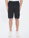 Stone Island Men Slim-fit Cargo Bermuda Shorts With Zip Pockets In Blue