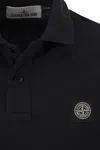 Stone Island Logo Polo Shirt In Blue