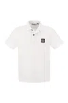 Stone Island Short Sleeve Polo Shirt In White