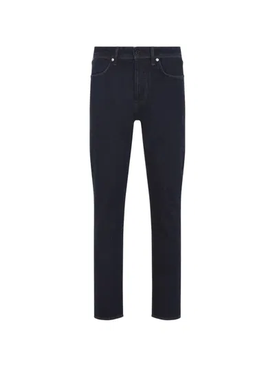 Stone Island Regular-straight-fit Five-pocket Jeans With Rinsed Finish In Blue
