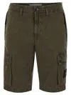 Stone Island Bermuda Cargo In Military Green