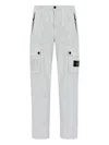 Stone Island Tapered Leg Cargo Trousers In Pearl Grey