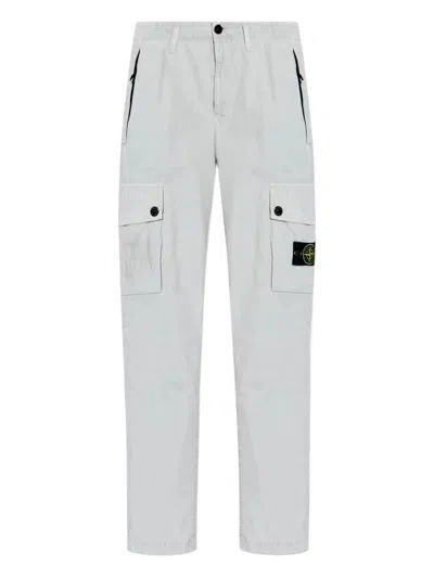 STONE ISLAND STONE ISLAND SLIM FIT CARGO TROUSERS BRUSHED ORGANIC COTTON CANVAS 'OLD' EFFECT