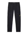 Stone Island Slim Fit Cargo Trousers With Zip Pockets In Blue