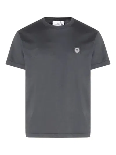 STONE ISLAND STONE ISLAND SLIM FIT COTTON JERSEY T-SHIRT WITH COMPASS PATCH CLOTHING