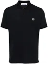 Stone Island Mens Black Brand-patch Regular-fit Stretch-cotton Polo Shirt Xl In Black
