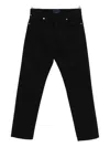 Stone Island Five-pocket Trousers With Belt Loops And Contrast Stitching In Black