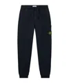Stone Island Relaxed Fit Drawstring Elasticated Waistband Cotton-blend Sweatpants In Black