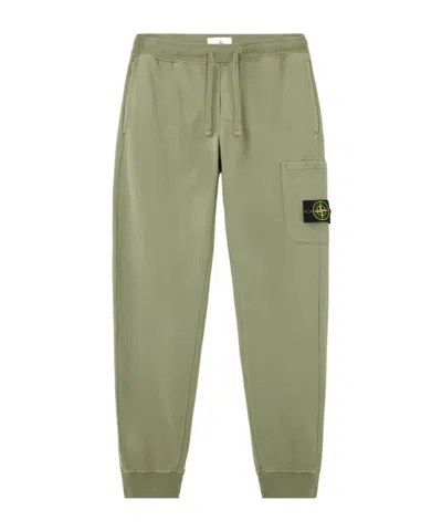 Stone Island Slim-fit Joggers With Elasticated Waistband In Green
