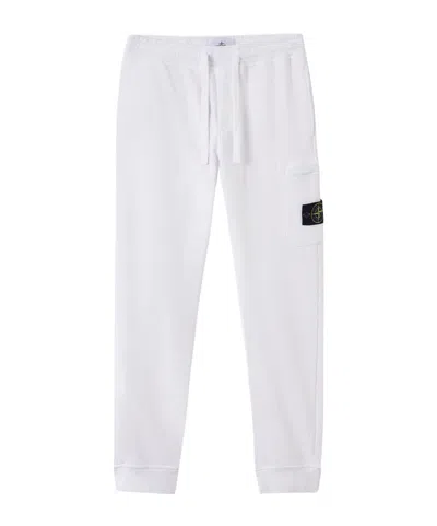 Stone Island Slim-fit Joggers With Elasticated Waistband In White