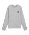 Stone Island Slim Fit Long Sleeve T-shirt With Compass Patch In Gray
