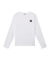 Stone Island Slim Fit Long Sleeve T-shirt With Compass Patch In White