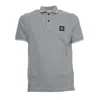 Stone Island Slim Fit Organic Cotton Piqué Polo With Compass Patch In Grey