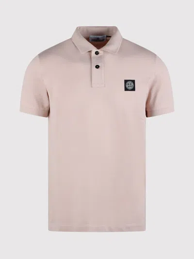 Stone Island Slim Fit Polo Polo Light Pink & Purple