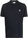 Stone Island Logo Polo Shirt In Blue