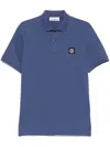 Stone Island Men's Slim Fit Stretch Cotton Polo Shirt In Blue
