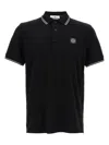Stone Island Midnight Blue Stretch Piquet Polo Shirt In Black