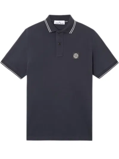 Stone Island Slim Fit Polo Shirt With Compass Patch In Multi