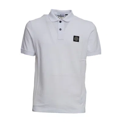 Stone Island Slim Fit Polo Short Sleeve For Men In Transparent