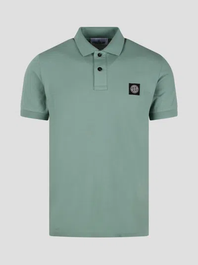 Stone Island Slim Fit Polo In Verde