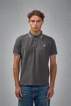 Stone Island Slim Fit Short Sleeve Polo Shirt In Gray