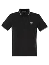 Stone Island Mens Black Brand-patch Regular-fit Stretch-cotton Polo Shirt Xl In Black
