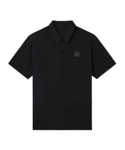 Stone Island 2200205 Organic Cotton Jersey 'fissato' Effect In Black