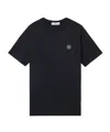Stone Island Compass Patch Cotton Jersey T-shirt Clothing In Blue