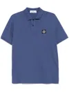 Stone Island Men's Slim Fit Stretch Cotton Polo Shirt In Blue
