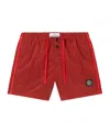 Stone Island Slim-fit Swim Shorts With Pockets And Meshlining In Red