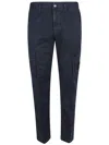 Stone Island Cotton Trousers With Logo In Blue