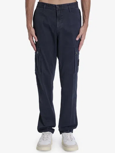 Stone Island Slim Pants In Blue